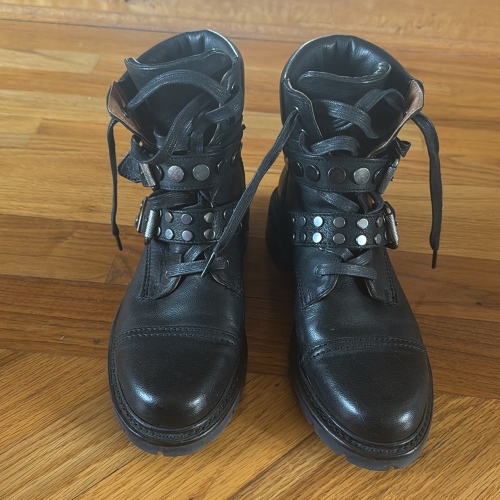 Frye combat boots, 8